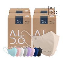 브랜드없음 [알도]에코슈브 새부리형 컬러 마스크(중형/주니어용) 25매입 4개(총 100매), 화이트