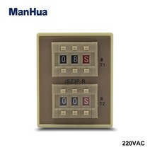 전기릴레이 Manhua 220VAC 3A 사이클 지연 시간 스위치 단상 전압 솔리드 스테이트 릴레이 JSZ3P-R 타이머, 한개옵션0