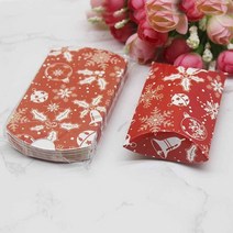 아름다운 꽃 패턴 베개 모양 종이 및 크래프트 웨딩 사탕 및 생일 선물 보관 상자 20x55x80mm 10/20/50 개, 03 50PCS, 34 W-Snow