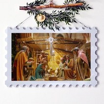 아트박스/꾸밈 ns116-행잉액자_아기예수태어난날(우표가로대형)