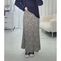 호피 레오파드 H라인 밴딩 플리츠 맥시 주름 롱스커트 2color