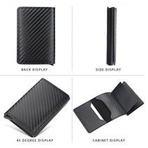 카본 팝업 카드 홀더 탄소섬유 RFID 지갑 머니 클립