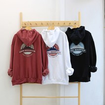 헤이뽀 / CLIM 백프린팅 캥거루 오버핏 양기모 후드 맨투맨