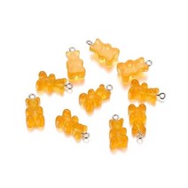 동물 거미 곰 수지 매력 드롭 귀걸이 펜던트 목걸이 키 체인 DIY 쥬얼리 결과 10개 14색, Light Orange
