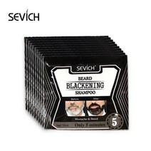 앰색샴푸 염색약 3510pcs 블랙닝 비어드 샴푸 염료 비어드 허브 내츄럴 더 빠른, 쇼로, 3개