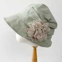 이코마켓 고급스런 꽃장식 와이어 여성모자 챙모자