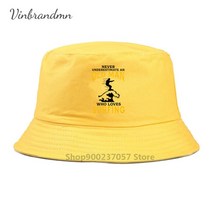 서핑모자 서프햇 서핑햇 수영장모자 비치모자 바다 빈티지 절대 과소평가하지 않는 노인 을, 노란색, 어린이