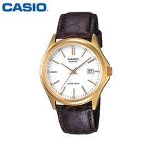 CASIO 카시오 남자 MTP-1183Q-7A 가죽 밴드 손목 시계