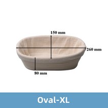 빵발효기 제빵발효기 발효기 자연 등나무 발효 빵 바구니 타원형/라운드 반죽 상승 과자 홈 음식 저장을위, 13 Oval XL