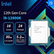 인텔 i9-12900K i9 12900K CPU 프로세서 3.7 GHz 16 코어 24 스레드 10NM L3 20M 125W LGA 1700 팬 없음, 한개옵션0