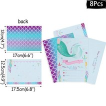 초대장 카드 마법의 유니콘 초대장 카드 생일 파티 용 베이비 샤워, 05 8pcs Style E