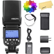 [Godox 정규 대리점]Godox V860III-C Canon 카메라 대응 2.4G 카메라 플래시 스피드라이트 TTL HSS 18000 고속 동기 480 풀 파워 스트로브 10레벨 LED 모델링 램프-일본어 설명서기술적 마크 첨부