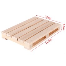 아스케이지 1pc Mini Wooden Pallet Beverage Coasters for Hot and Cold Drinks Flower Pot Cushion Size, 01 11.5X7.5X1.5CM