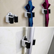 socean 우산 청소 도구 밀대 막대 자루 빗자루 꽂이형 걸이 스틱 홀더 행거 부착용 고정 거치대 벽걸이 정리대 청소, 고정용