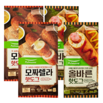 풀무원 모짜렐라핫도그 5입x2묶음+올바른핫도그 5입x2묶음 총 20개입