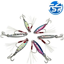 사바 메탈지그 5g 7g 축광 볼락 전갱이 고등어낚시 훅, 고뽈 메탈지그 7g(실버)