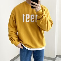데일트 1991 남자 오버핏 자수 레터링 맨투맨 티셔르