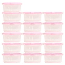 쿠셔니 스팀톡 밀폐용기 비스프리 전자레인지 냉동밥 도시락 용기, 350ml(정사각)_16개+16개 총 32개 세트, 1세트