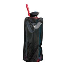 플라스크 휴대용 술병 접이식 물병 pe 스포츠 물 가방 소프트 짜기 야외 하이킹 캠핑 사이클링 식수 가방 700ml, 검은색, 검은색