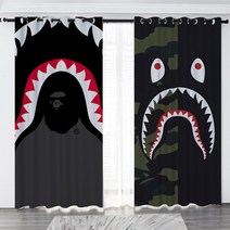 베이프 빈티지인테리어 원룸 자취방인테리어 브랜드 BAPE 커튼 블라인드 가리개커튼