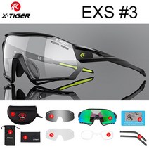 X-TIGER 사이클링 선글라스 야외 낚시 남자 편광 된 UV400 MTB 레이싱 자전거 선글라스122469, 5 Lens, Cycling Glasses 3P 3