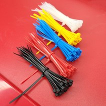 컬러 케이블 타이 자동차 컴퓨터 전기 전선 선정리 10cm 14cm 20cm 다이소, 케이블타이 300mm, 백색, 100개