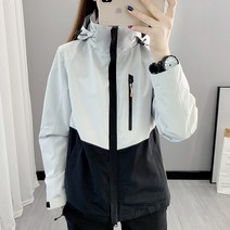에버유어스 바람막이 여자 탈부착 기모 투피스 겨울 코트 남 방수 바람막이 배색 등산복