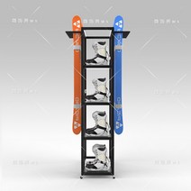 스키 장비 진열대 렌탈샵 리조트 전시대 선반 스키랙, 상세이페이지 참고, 바퀴를 가진 까만 80x40x180CM