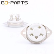 앰프 1PC U5A 5 핀 세라믹 튜브 소켓 밸브 튜브베이스 807 24 27 37 47 56 76 FD422 WE272A WE311A Hifi 앰, 01 Top Mount-Tin Plated