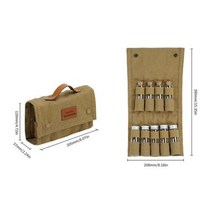 대형 캠핑 가방 야외 낚시 의자 팔걸이 교수형 측면 다기능 스토리지 휴대용 후크와 하이킹, Sand 색상 1 Set