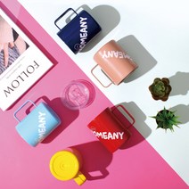 캠핑 회사 사무실 스타일리쉬 420ml 2중진공 스테인레스 보온보냉 킵컵 머그잔, 레드