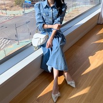 [미나그램] 템페 퍼프 청남방 청스커트 SET