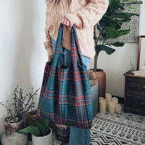 데일리백 체크 숄더백