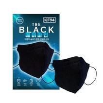 제조사직영 100%국산 부자재 KF94 귀편한 숨쉬기편한 에어마인 더블랙 새부리형 마스크 대형 검정색 개별포장 30매입, 블랙