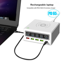LCD 고속 유무선 멀티충전기 파워윈868 Total 130W 6포트 PD 65W PPS 무선 QC3.0 에누리 Hit 상품