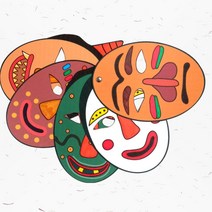 초등 방과후 문화 체험 종이 도깨비 전통탈 만들기 4인 민속촌 복지관 기념품샵 명절 교회