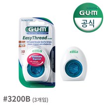 선스타 검 GUM 치실고리 이지쓰레드 치과 교정 치실 (3200B) 3개, 단품없음