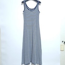 가다컴퍼니 CONA BLUE 코나블루 스트라이프 지지미 에이라인 민소매 롱원피스 C631