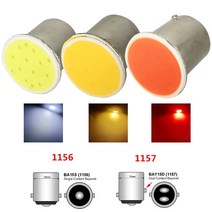 슈퍼 화이트 COB P21W 1157 BAY15D Led 12 SMD 1156 BA15S 12V DC 트레일러 트럭 자동차 전구 스타일링 라이트 주차 자동 램프 1 개, [2] Red, [1] 1156 BA15S, 1개