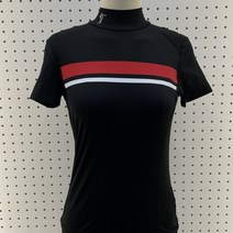 L202TS532P 메쉬 패치 컬러 포인트 티셔츠