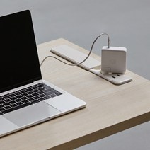 [데스커] 1인 노트북 책상 (빌트인 콘센트) 1200x600, 화이트 화이트