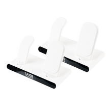 4in1 LED 시계 고속 무선충전기 15W 애플워치 에어팟 아이폰 동시 고속무선충전 최대 15W, 화이트+화이트(2개)