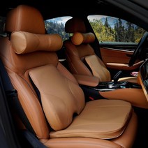 엠노블 메모리폼 차량용 목쿠션 자동차 허리쿠션 차 방석, 메모리폼 방석, 블랙, 1개