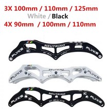 Fle 변환에 3X125mm 3X110mm 3X100mm 3 바퀴 인라인 스피드 스케이트 프레임 4*110MM 4*100MM 4*90MM 스케이트 패틴베이스 1 쌍, black 4X100mm