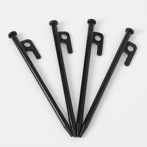 텐트 강력버팀 고강도 단조팩4p세트(19.5cm) 블랙 캠핑폴대 감성타프 천막 길이조절폴 논스톱