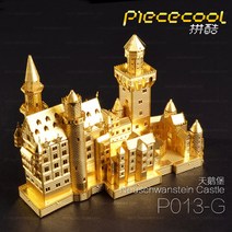 프라모델 쿨 블로킹 금속 DIY 건축물 3D 입체 리소그래피 퍼즐 신 백조 보루 골드 2481902620