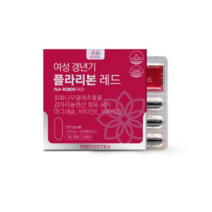 프리벤트라 여성갱년기 플라리본 레드 1000mg x 60캡슐 / 회화나무열매추출물 달맞이꽃종자유 보라지유 마그네슘, 6개