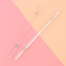 2P 투명 자석 슬림 바 게시판 종이 고정 막대 냉장고 메모 홀더