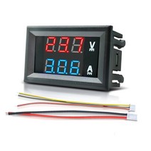 전기테스터기 DC 0-100V 1A 50A 디지털 전압계 전류계 LED 듀얼 디스플레이 검출기 증폭기 미터, 03 1A red green