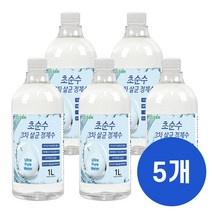 크로바 초순수 3차 살균 정제수 1L 묶음 반도체 UV살균 지게차배터리 가습기 멸균증류수 의료용 산업용 가정용, 1L x5, 1개